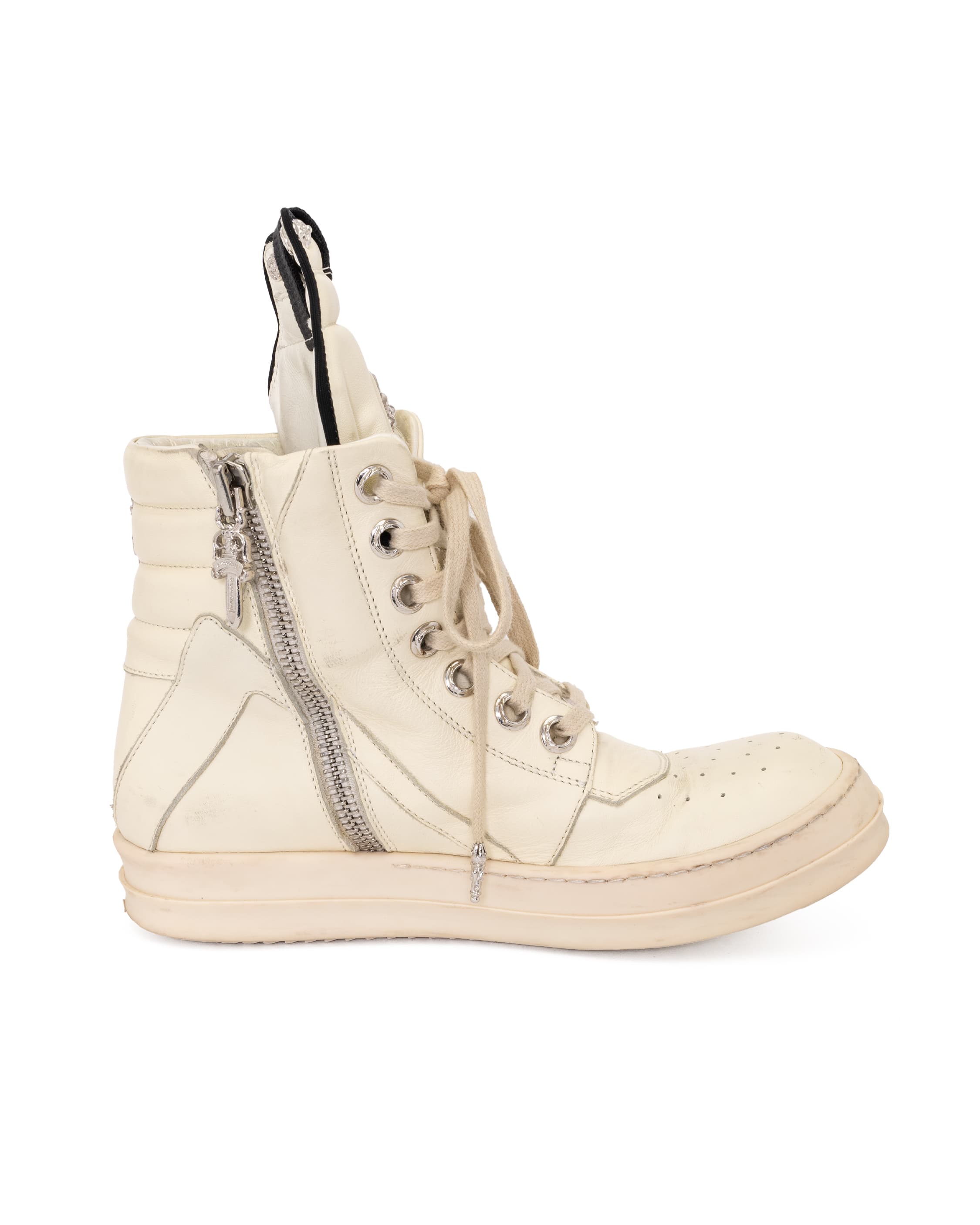 Rick Owens Geobasket Sneaker - image 3 - side view of left shoe