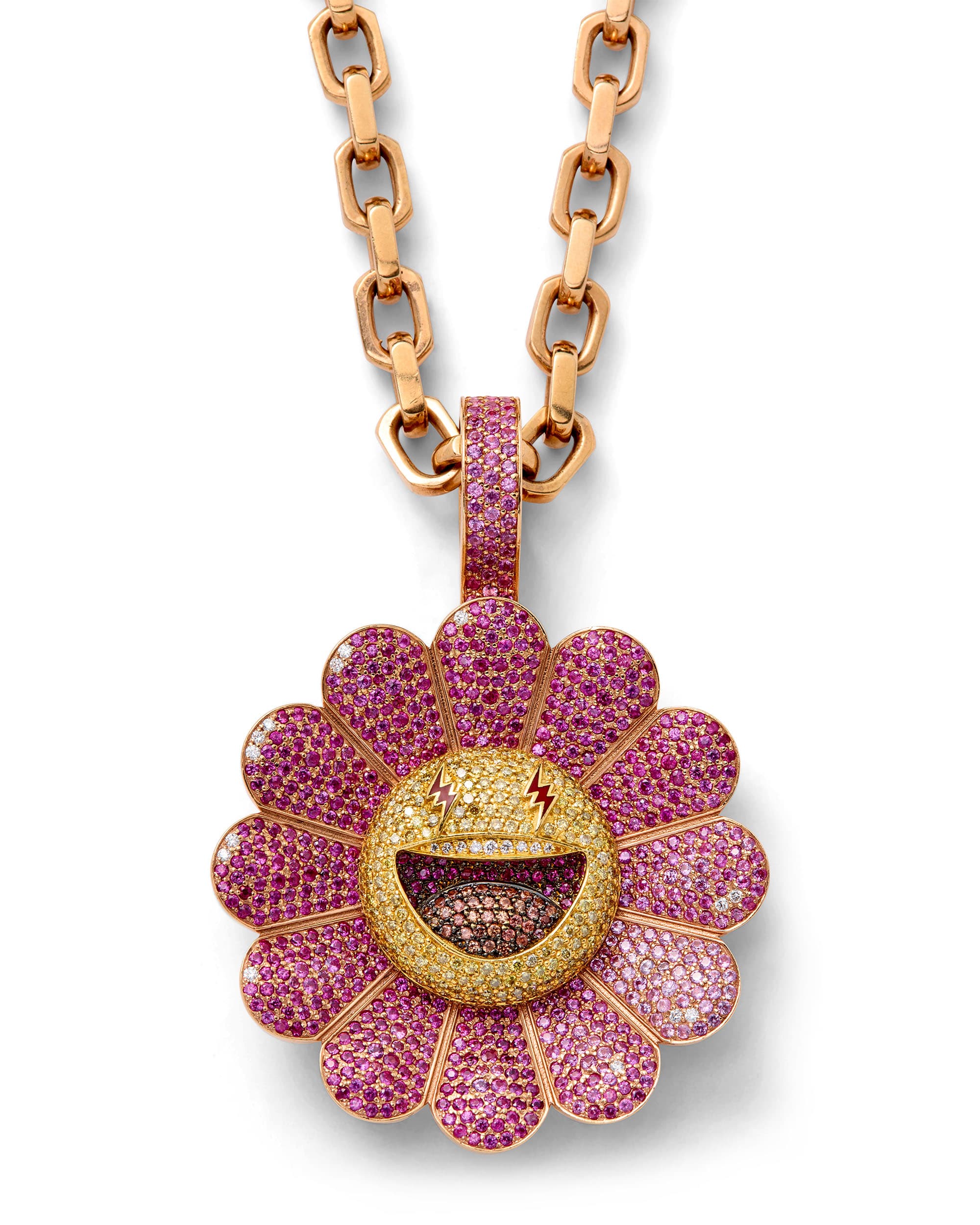 'Rosa' Flower Pendant - image 1 - close-up of pendant design