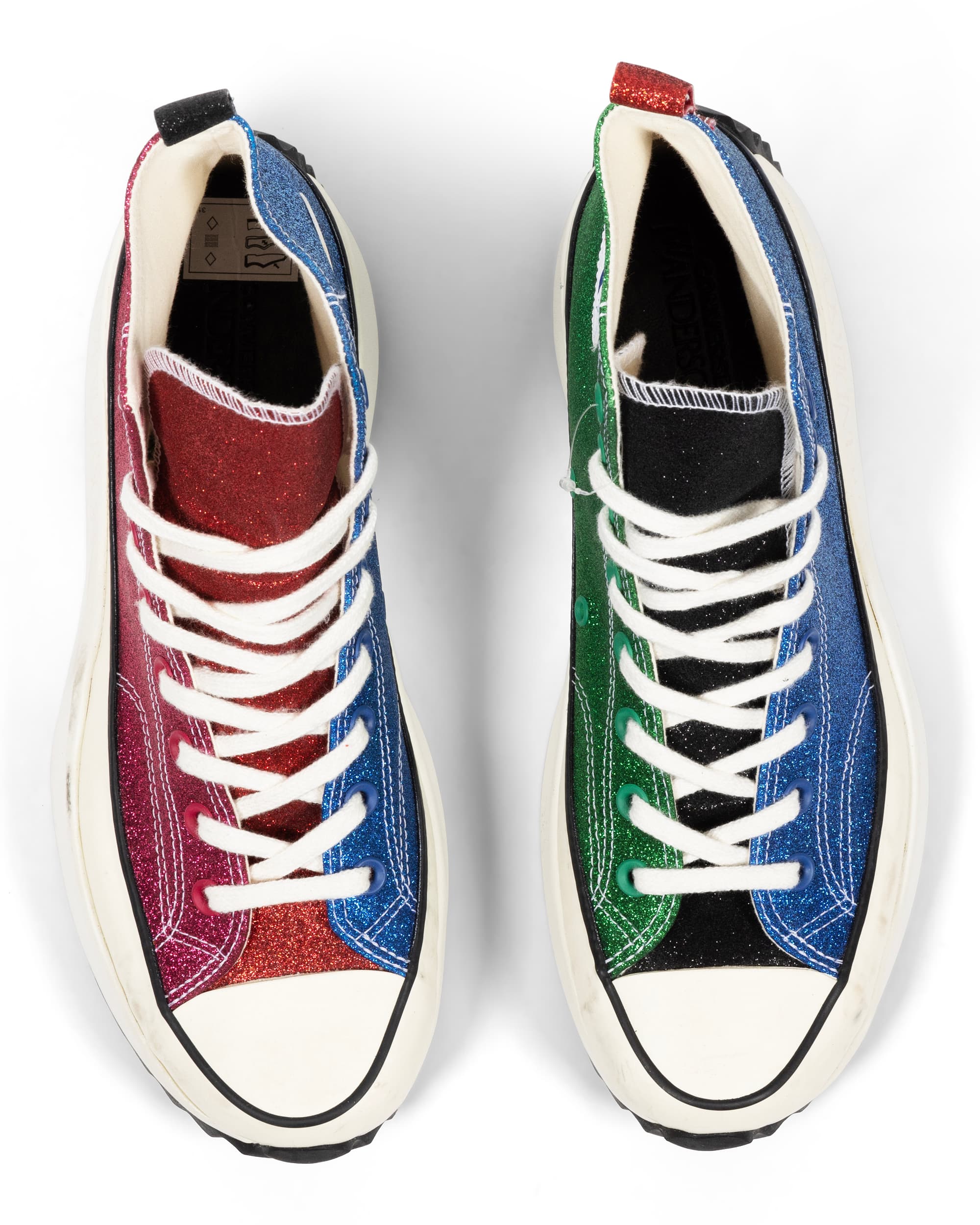 Run Star Hike Hi Glitter Sneaker - image 7 - bird's-eye view of the sneakers