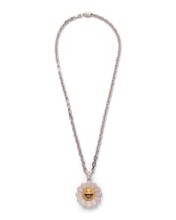 'Blanco' Flower Pendant - image 2 - pendant and chain
