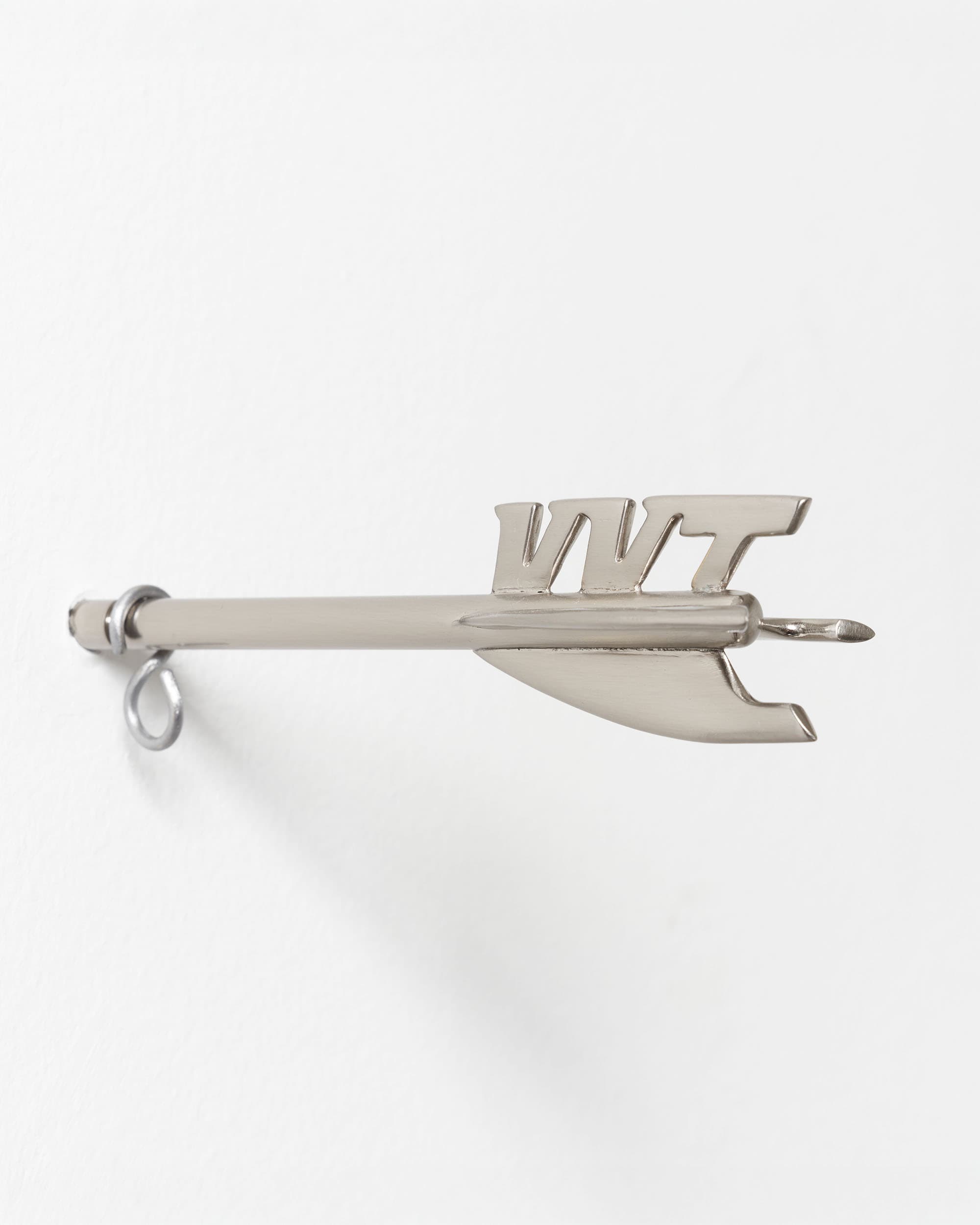 Five Brass Arrow Wall Hooks - image 2 - side view of hook