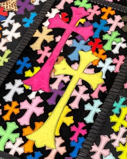 Black & Multicolor Cross Patch Rug - image 5