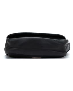 Cemetery Cross Patch Mail Black Leather Bag - image 4 - exterior base