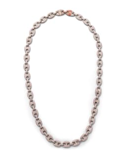 Diamond & Sapphire Gucci Link Gold Necklace Set - image 2 - diamond necklace