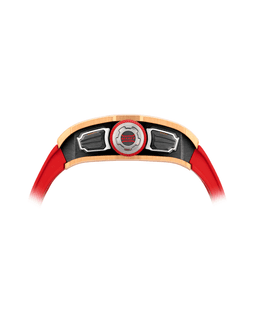 Richard Mille RM 65-01 Chronograph Watch with a red band - side/crown view