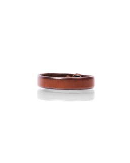 Leather Bracelet With Silver Closure - Back