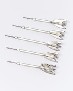 Five Brass Arrow Wall Hooks - image 4 - full image of the artwork