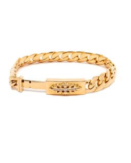 22k Yellow Gold and Diamond Floral Cross Baby ID Bracelet - image 3