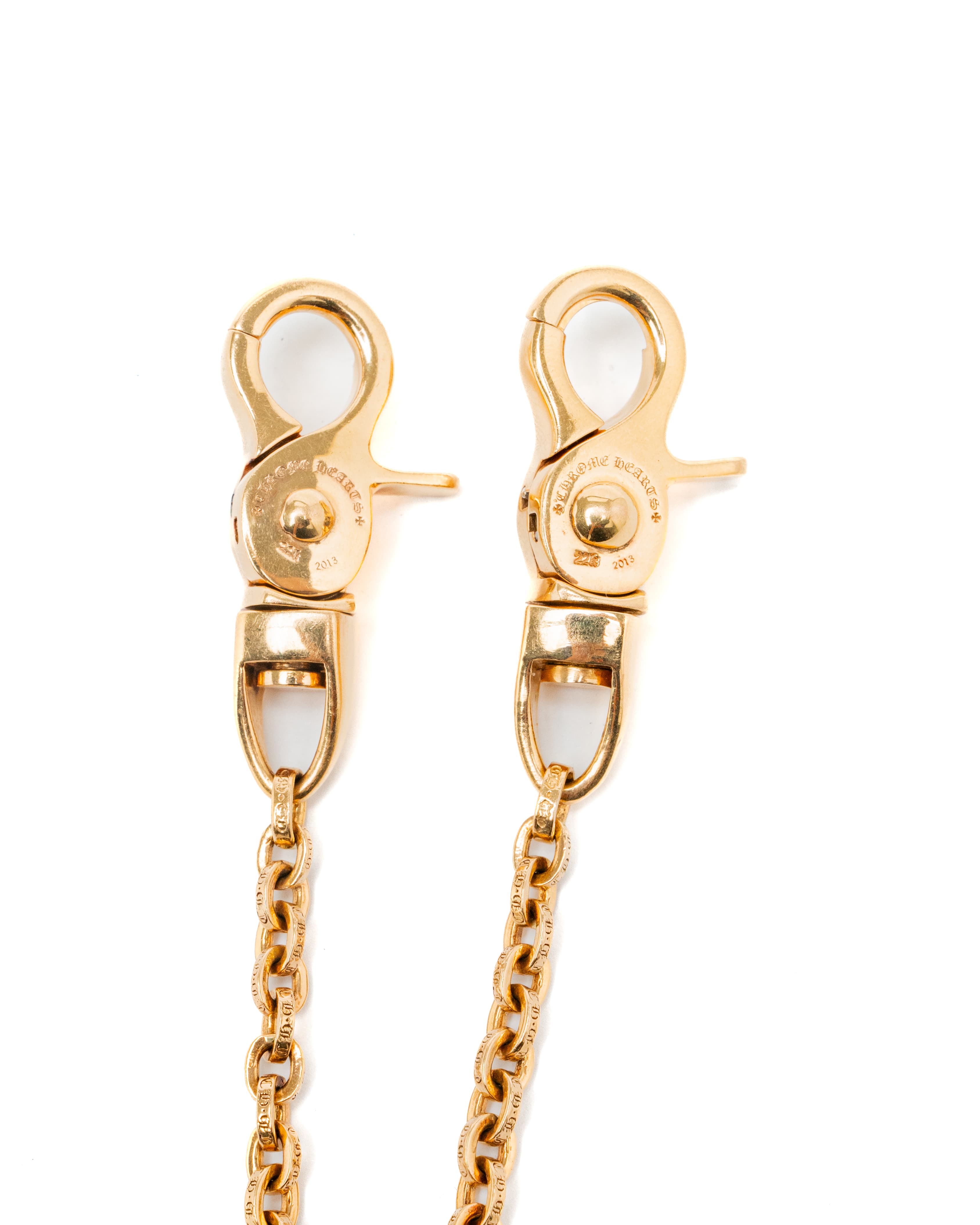 22k Yellow Gold Wallet Chain - image 3 - chain clasp