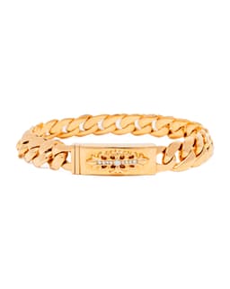 22k Yellow Gold and Diamond Floral Cross Baby ID Bracelet - image 1