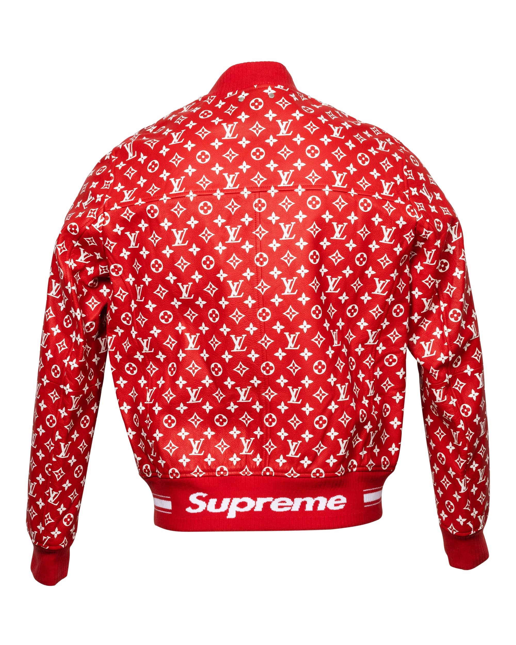 Monogram Leather Bomber Jacket - image 2 - back of garment