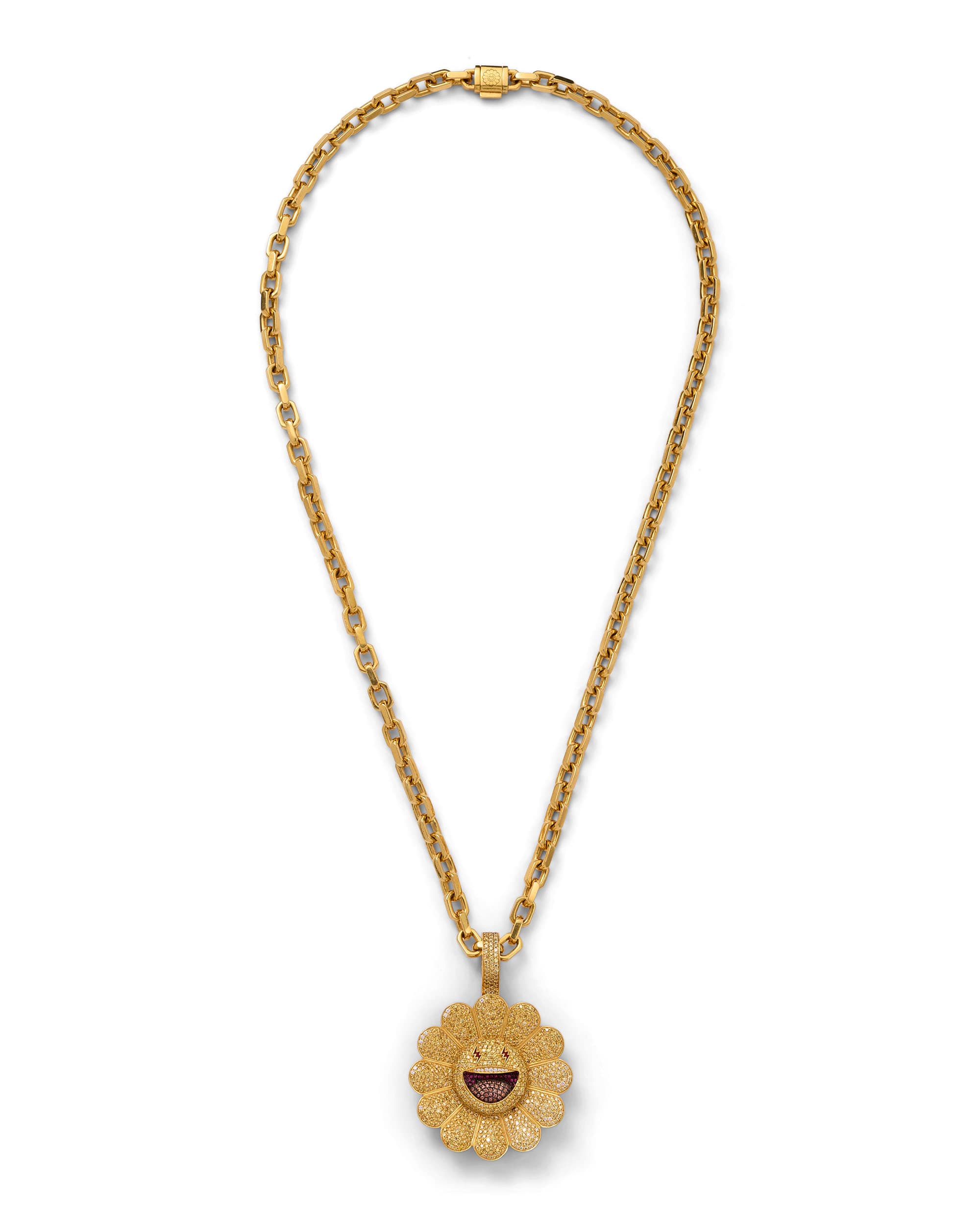 'Amarillo' Flower Pendant - image 2 - pendant and chain