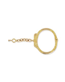 Yellow Gold and Yellow Diamond Handcuff Bracelet - Front