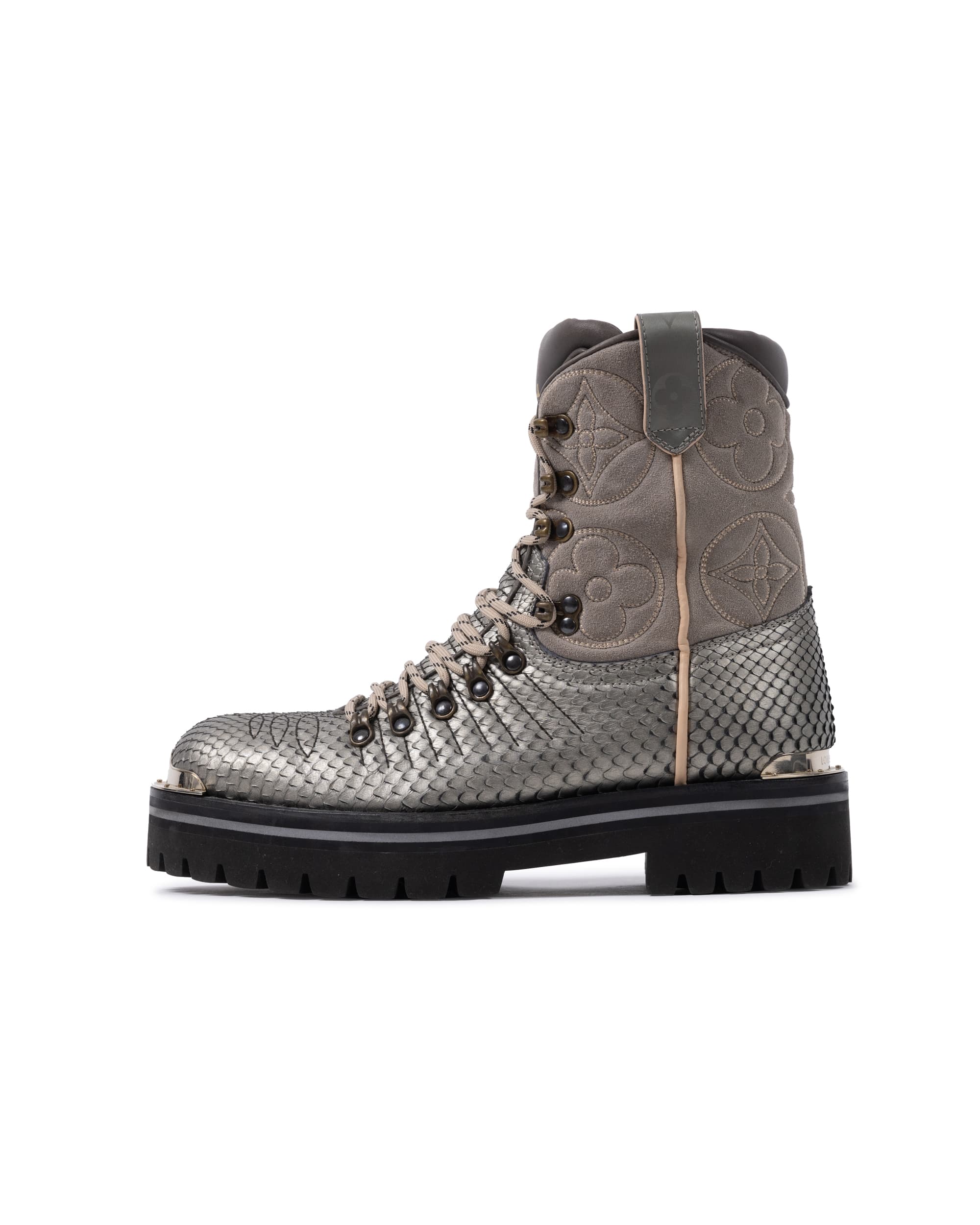 Custom Snake Skin Boots - image 1 - side of boot