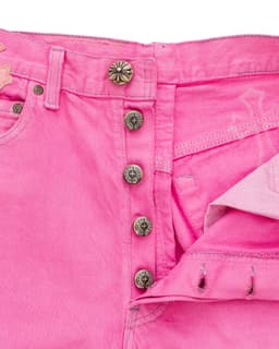 Vintage Levi's Pink Cross Patch Pink Jeans - image 3 - button fly fastening