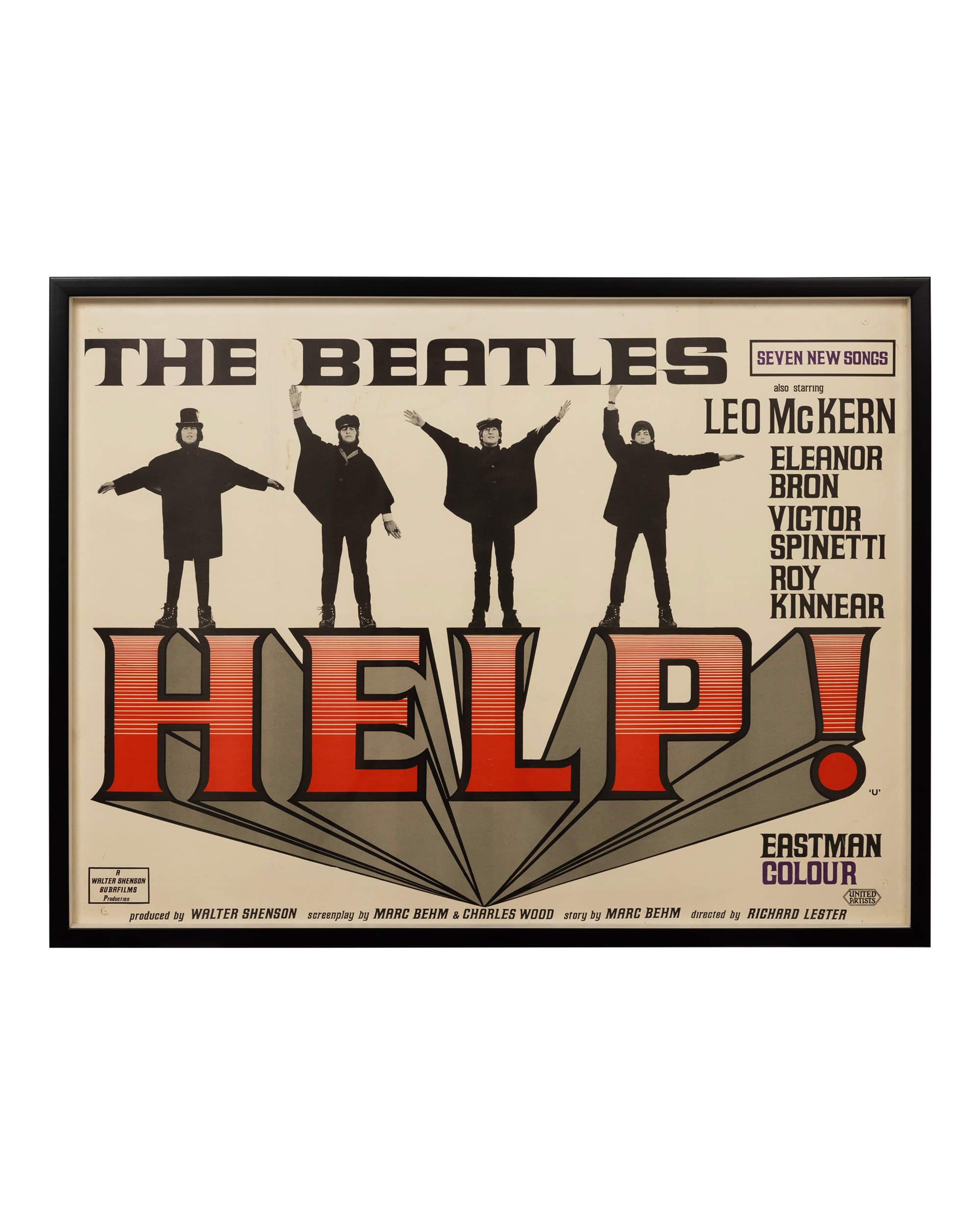 Framed Beatles Poster 'Help!' - Front