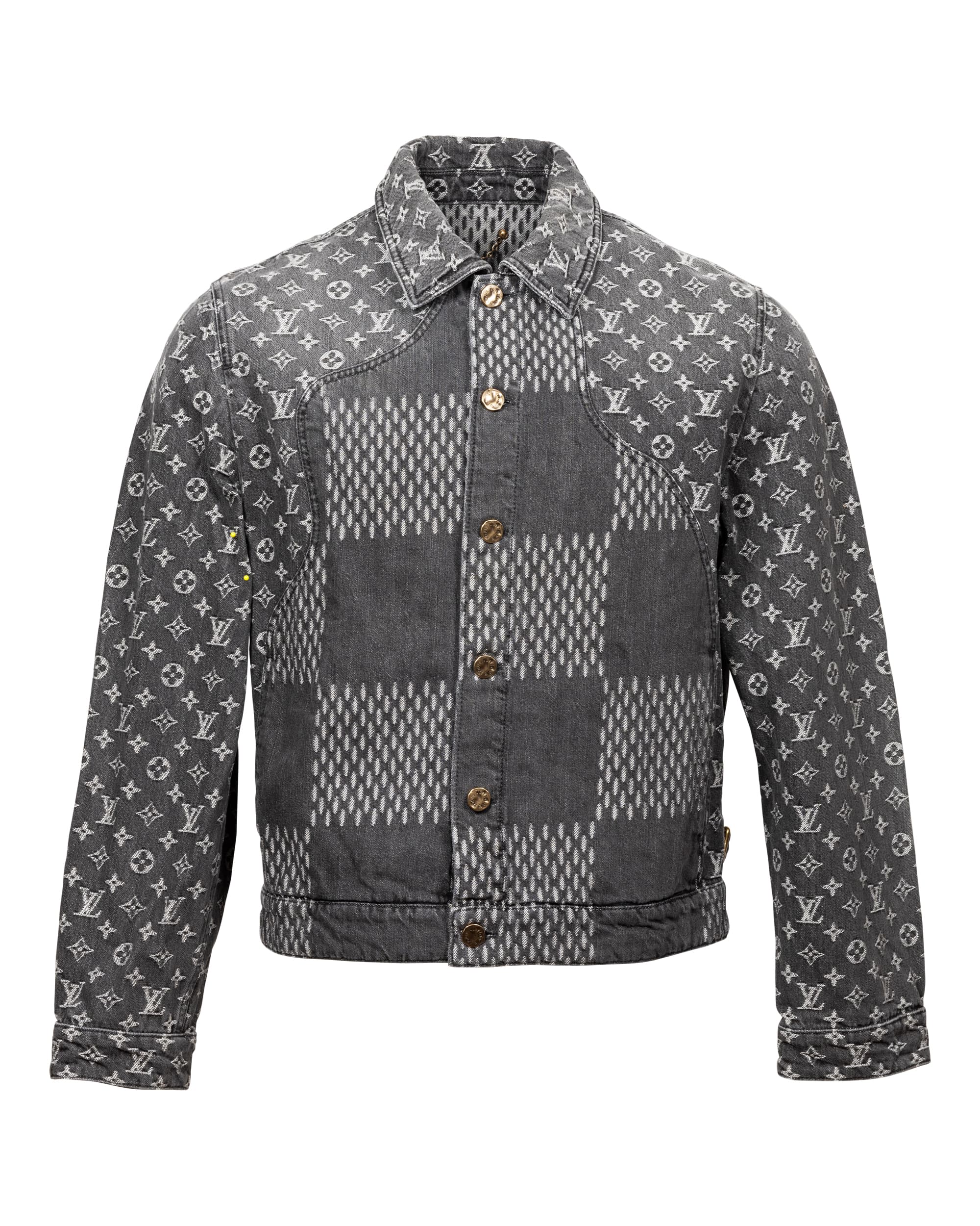Grey Denim Jacket and Pants - image 1 - front of jacket