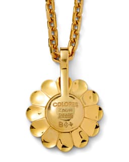 'Azul' Flower Pendant - image 3 - reverse of pendant showing the inscription