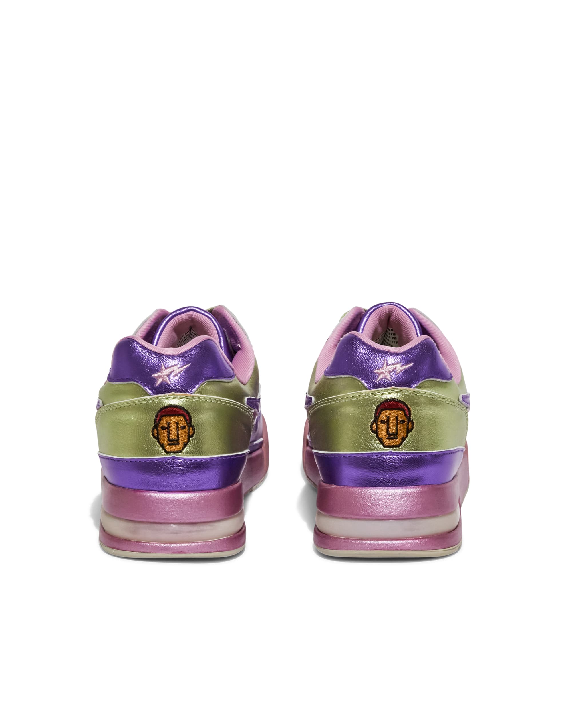 Metallic Road Sta Sneakers - Both Back