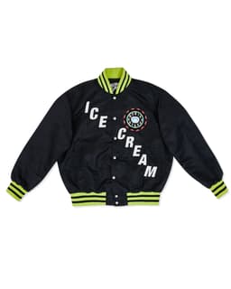 Black & Green Bomber Jacket - Front