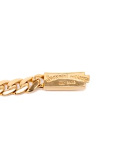 22k Yellow Gold and Diamond Floral Cross Baby ID Bracelet - image 8 - CHROME HEARTS engraving on clasp underside
