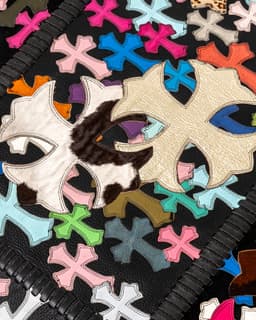 Black & Multicolor Cross Patch Rug - image 6