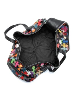 Multicolor Cemetery Cross Patch Duffle Bag - image 5 - interior lining and base