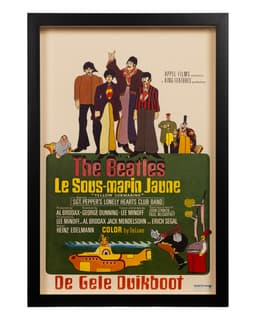 Framed Beatles Poster 'Le Sous-Marin Jaune' - Front