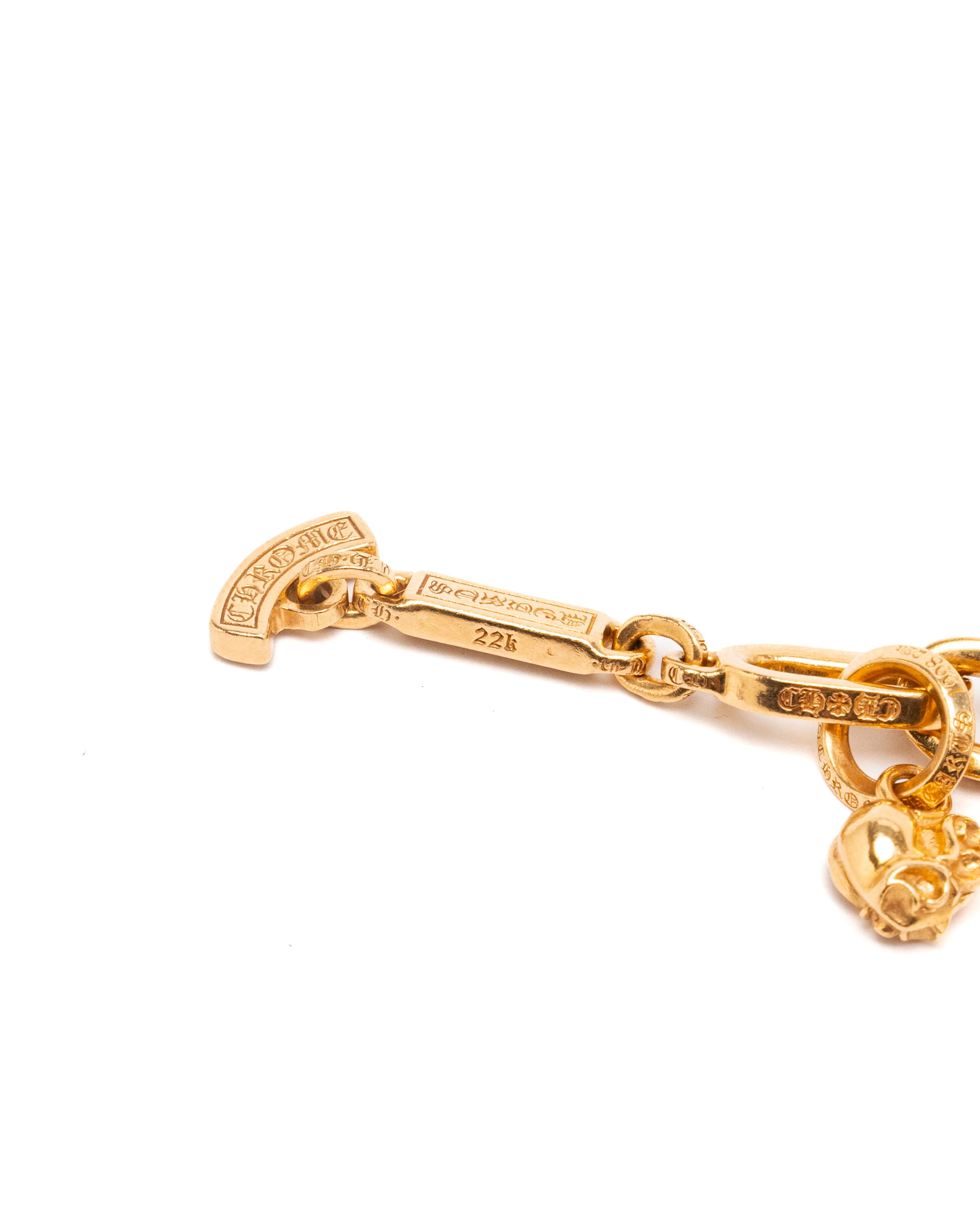 22k Yellow Gold Charm Bracelet - image 3