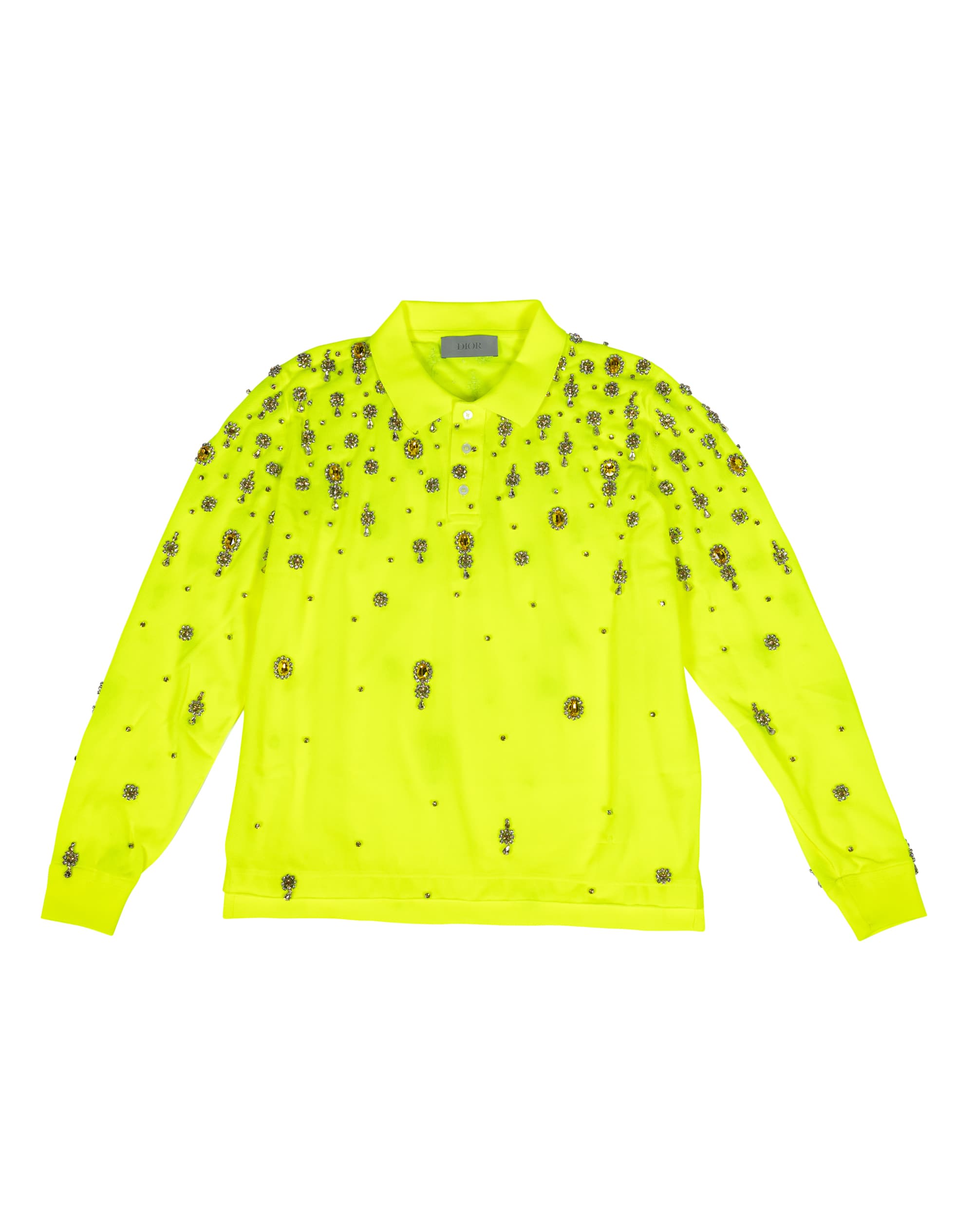 Embellished neon polo shirt - image 1