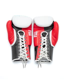 Matty Boy Hand-Painted 10 oz Title Boxing Gloves - image 3 - connecting laces