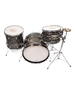 Drum Set in Oyster Black Pearl - Front Top Angle