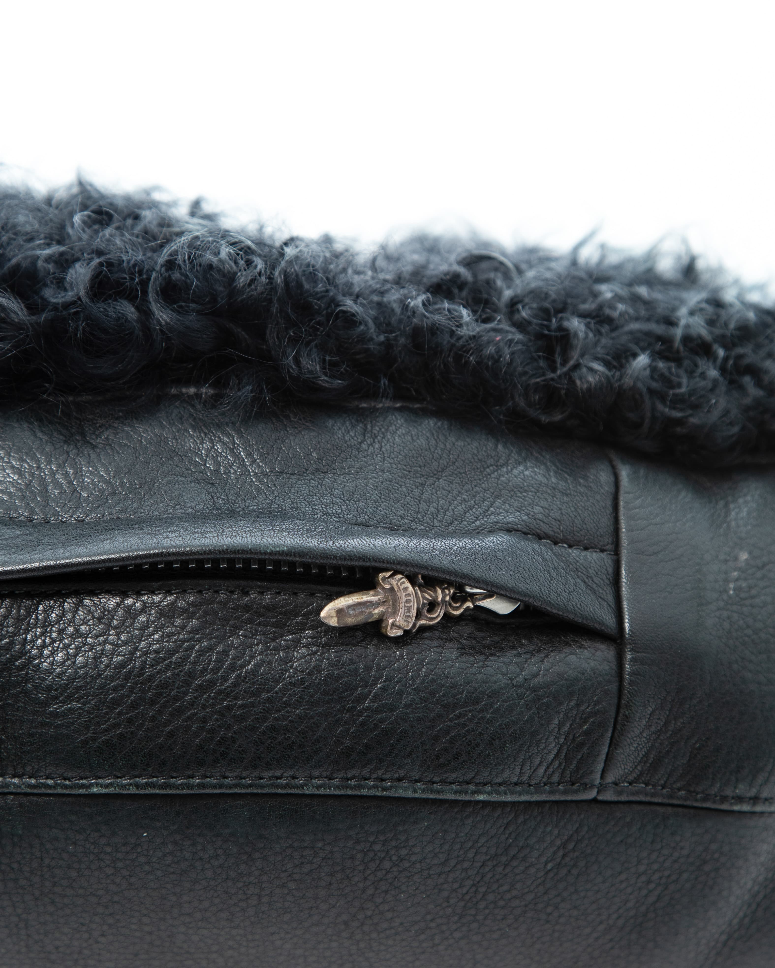 Cemetery Cross Patch & Black Wool Cushion - image 3 - side zipper with dagger charm