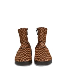 Damier Pony Hair Boots - Both Front