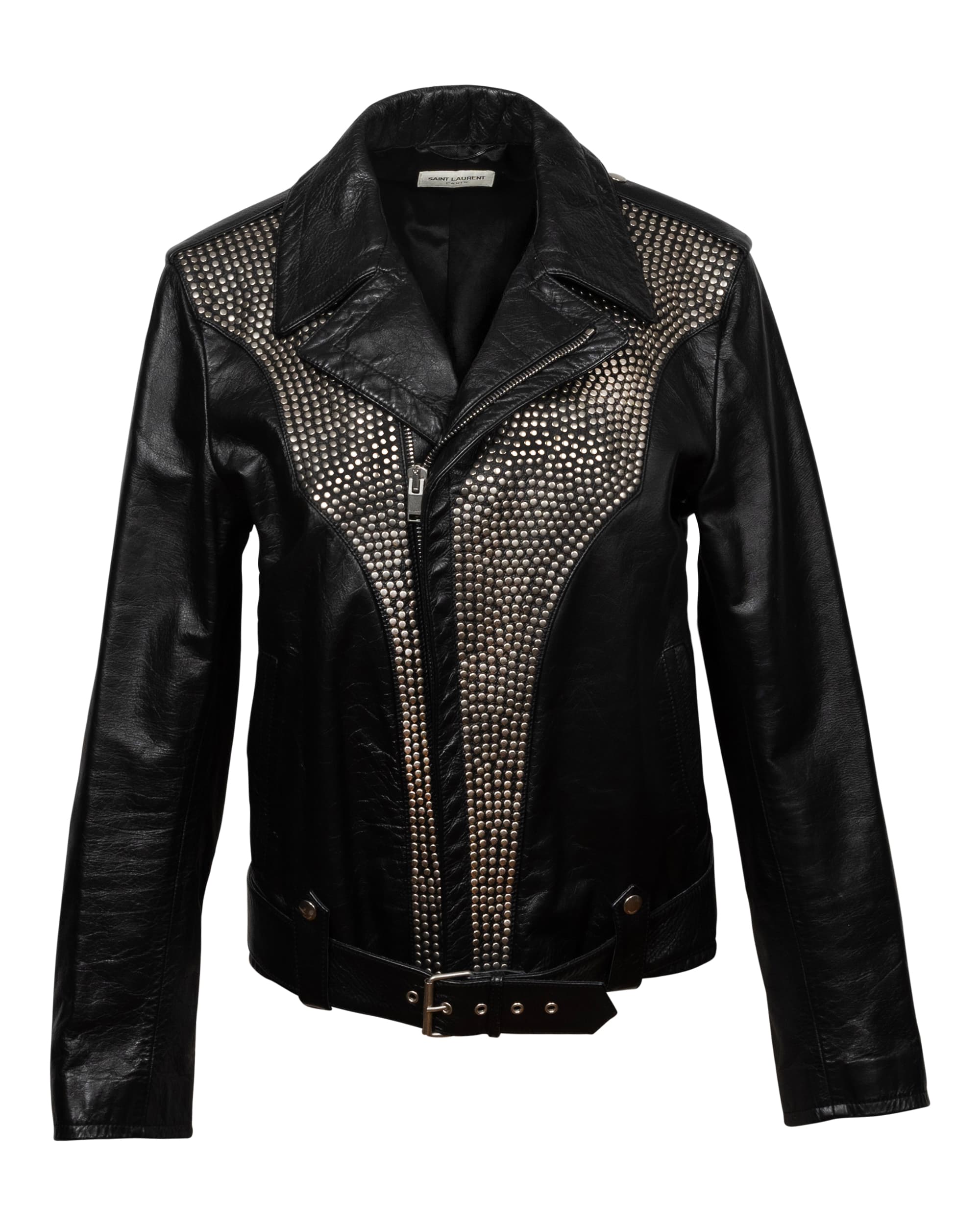 Leather Studded Jacket - image 1 - front of garment