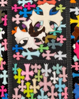 Black & Multicolor Cross Patch Rug - image 4