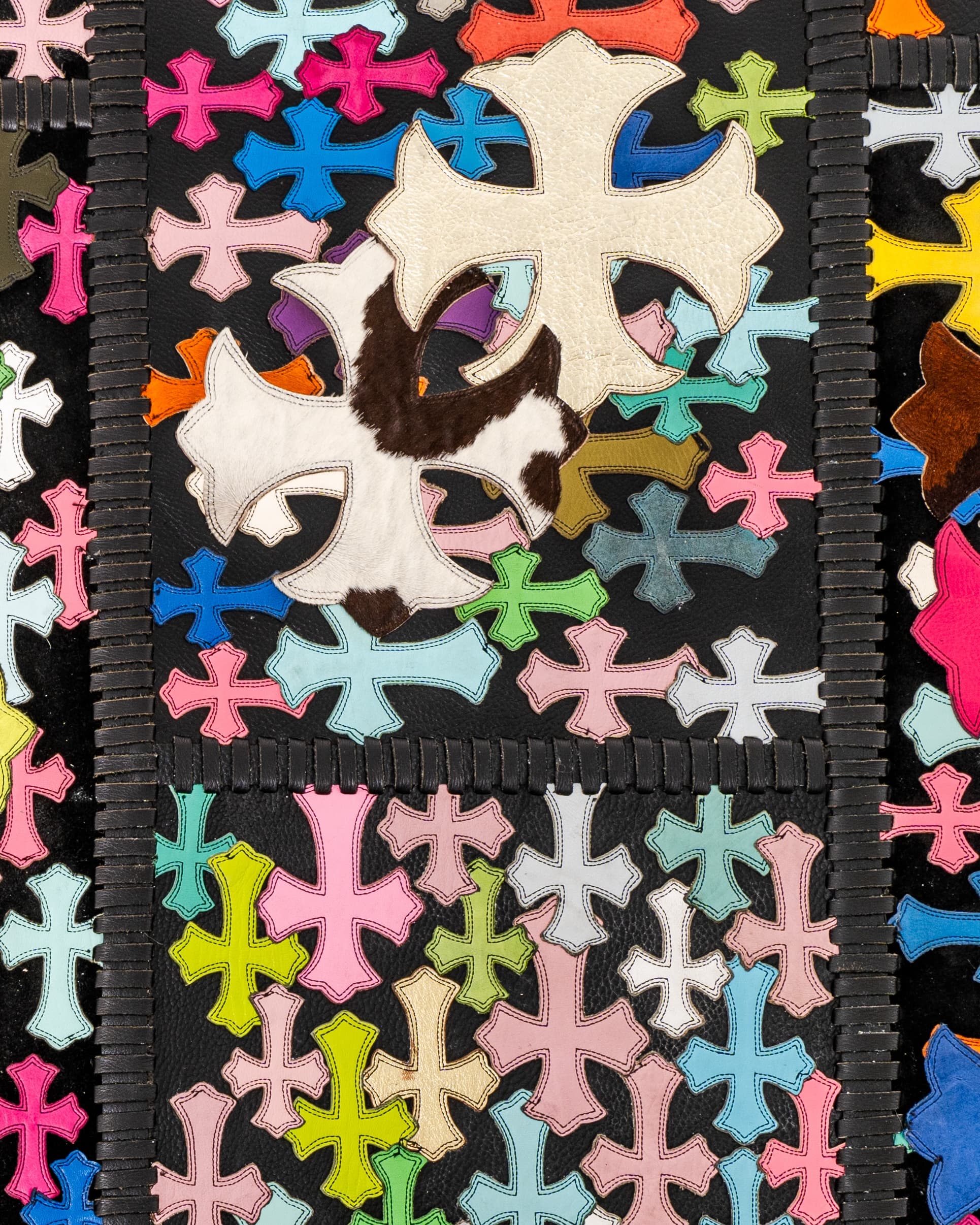 Black & Multicolor Cross Patch Rug - image 4