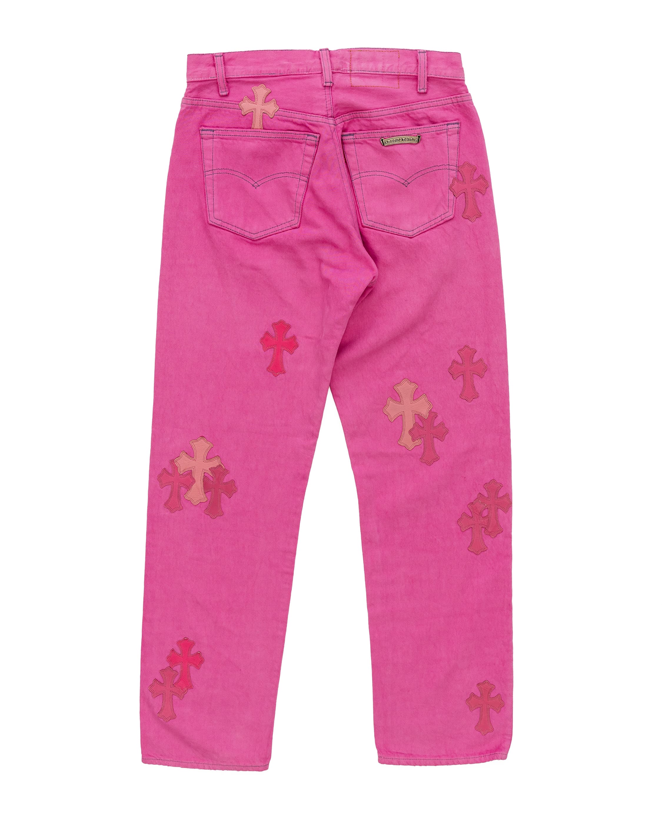 Vintage Levi's Pink Cross Patch Pink Jeans - image 2 - back of garment