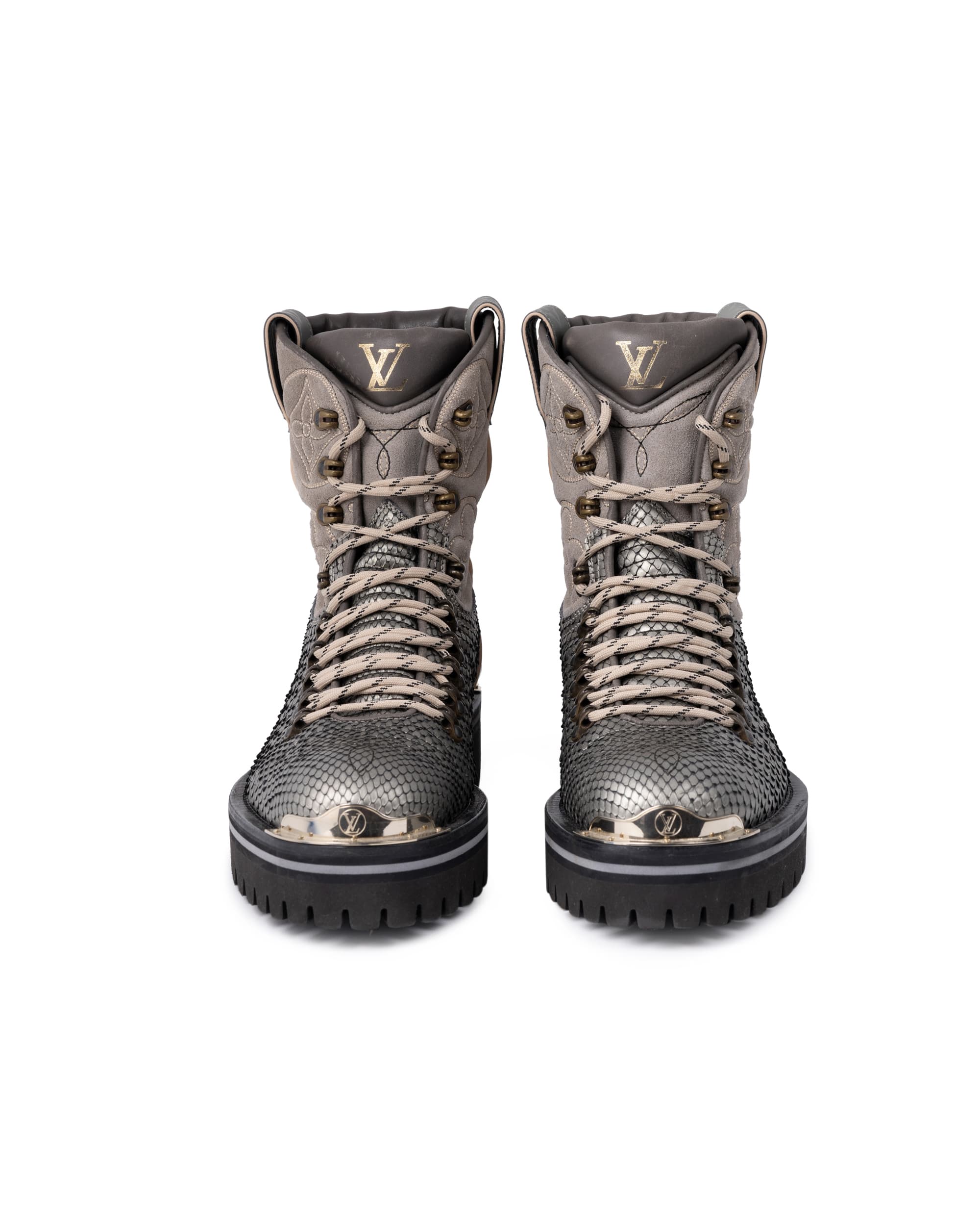 Custom Snake Skin Boots - image 3 - front of boots