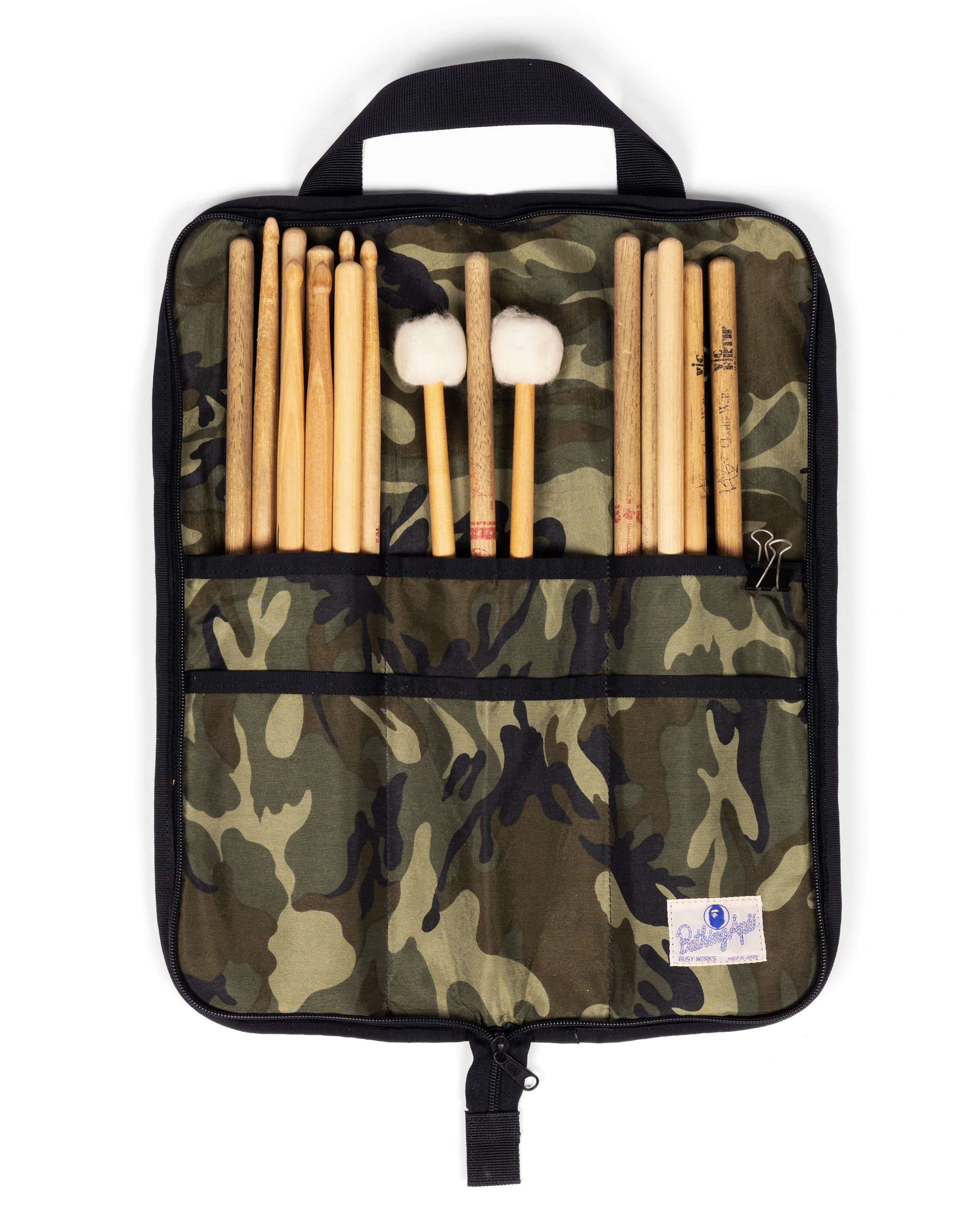 Drum Set in Natural Wood - A Bathing Ape Drum Stick Case Open Top