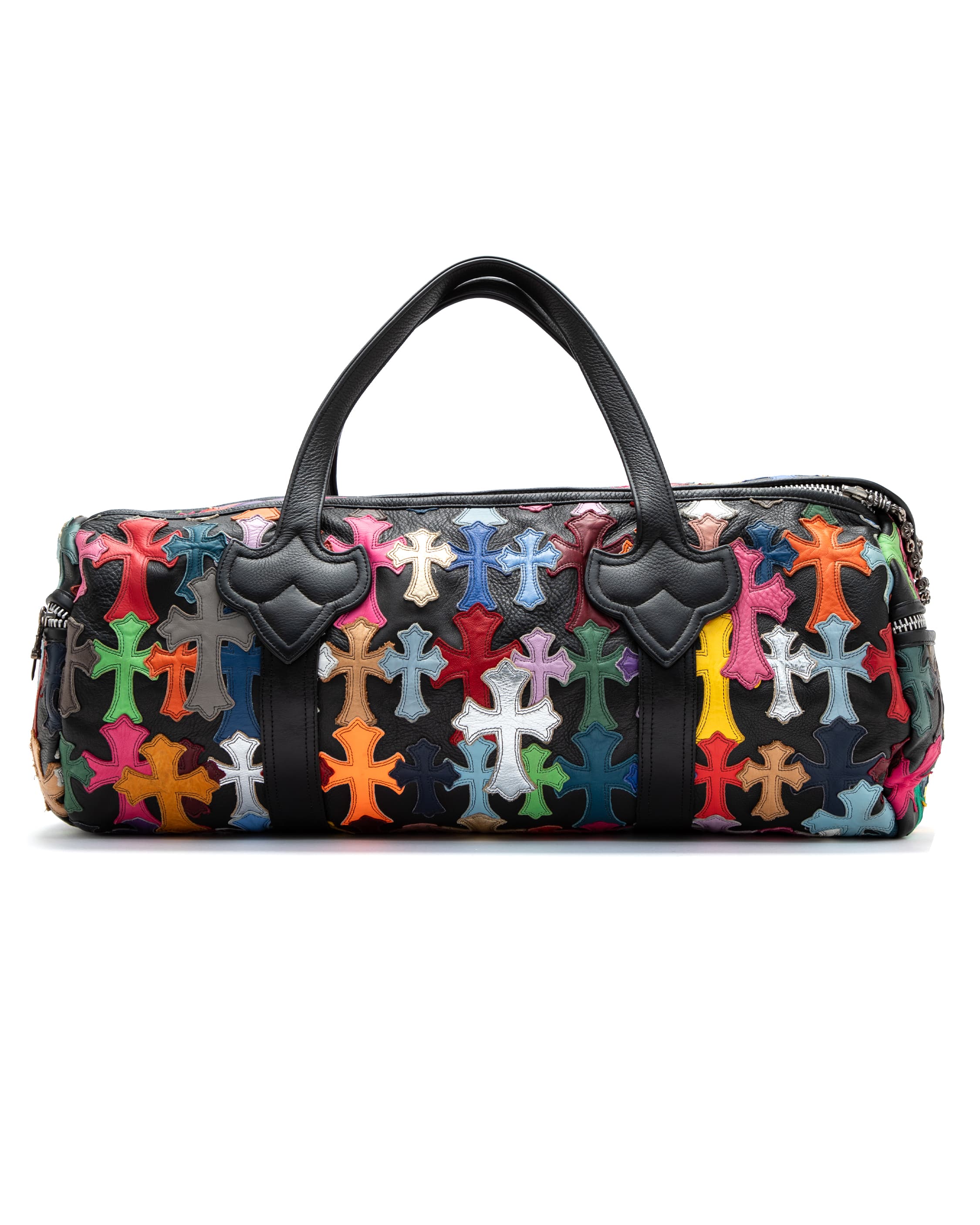 Multicolor Cemetery Cross Patch Duffle Bag - image 1