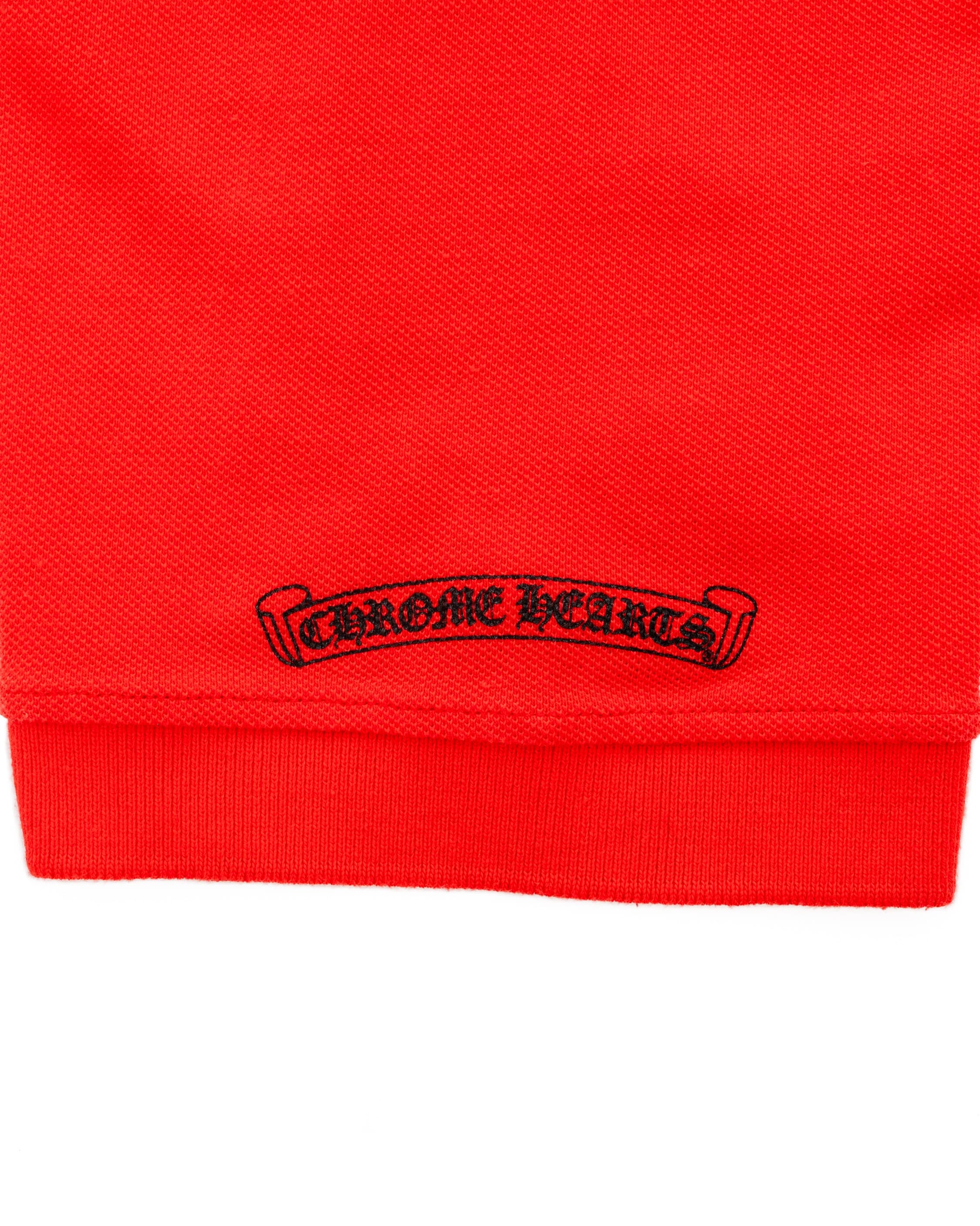 Matty Boy Sex Records Polo Shirt - image 4 - close-up of right sleeve cuff with brand name