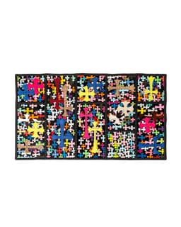 Black & Multicolor Cross Patch Rug - image 1