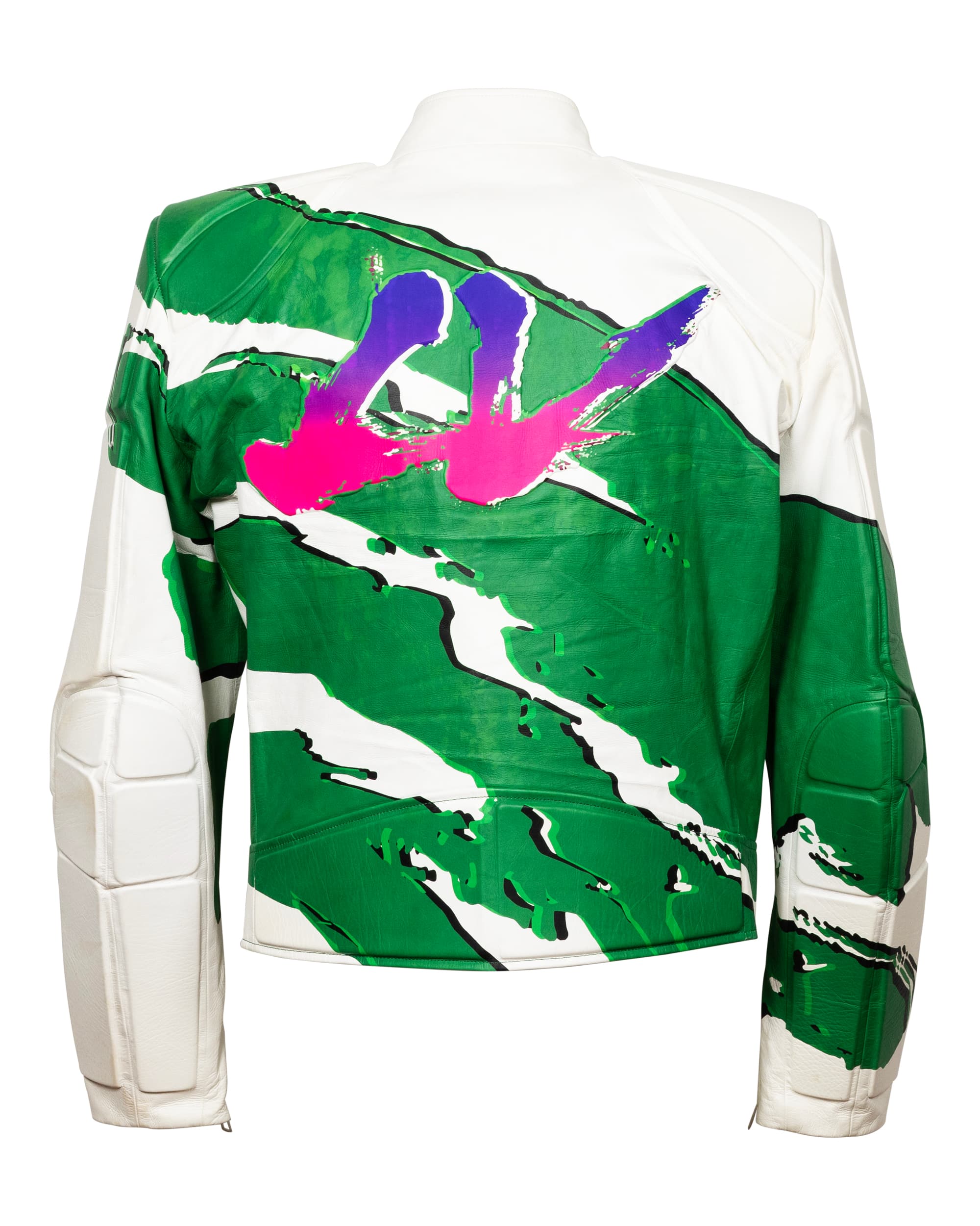 Leather Motorcyle Jacket - image 02 - back of garment