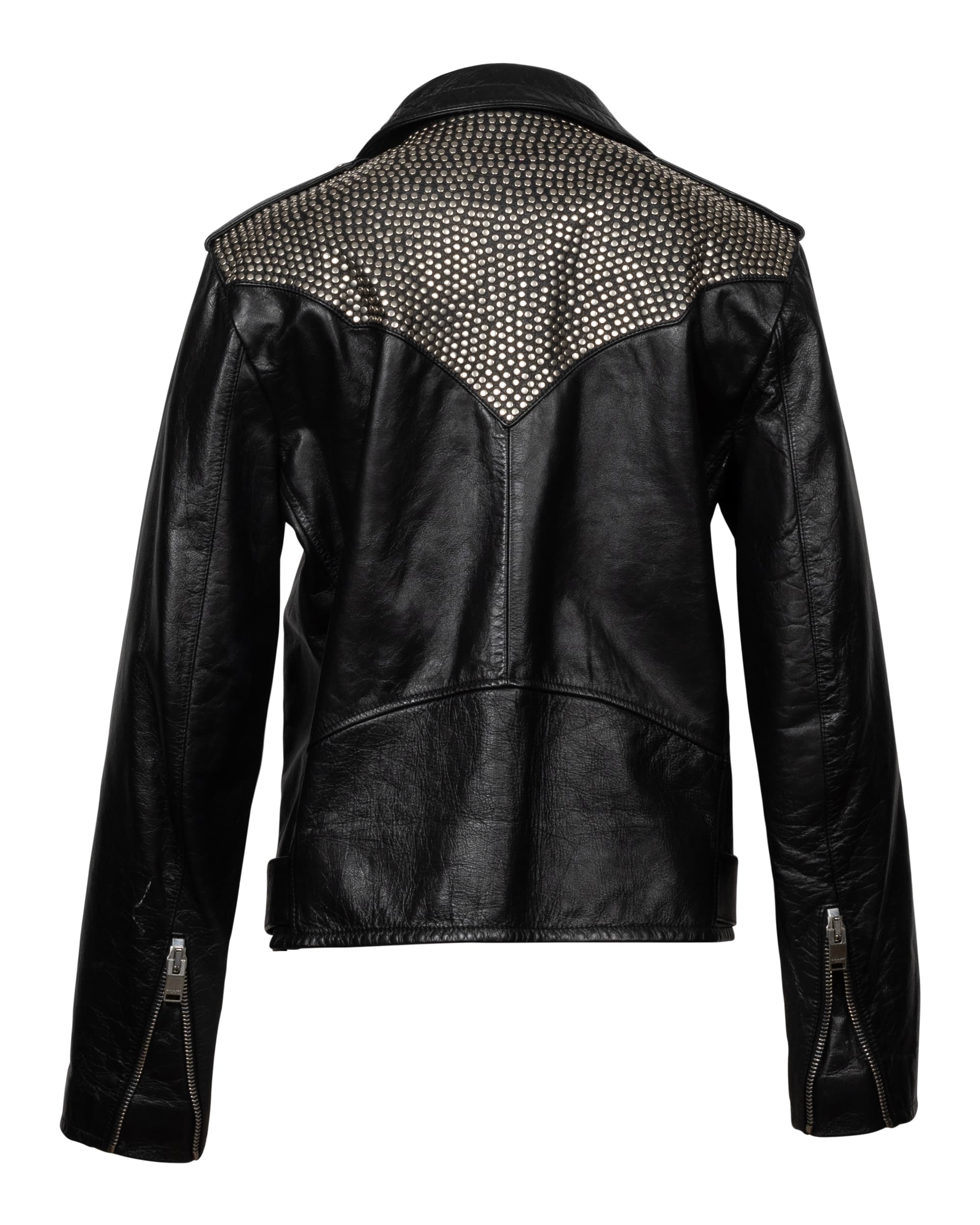 Leather Studded Jacket - image 2 - back of garment