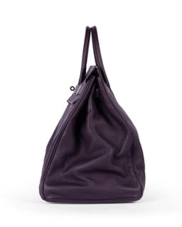 Raisin Togo Leather Travel Birkin 50 with Palladium Hardware - Right