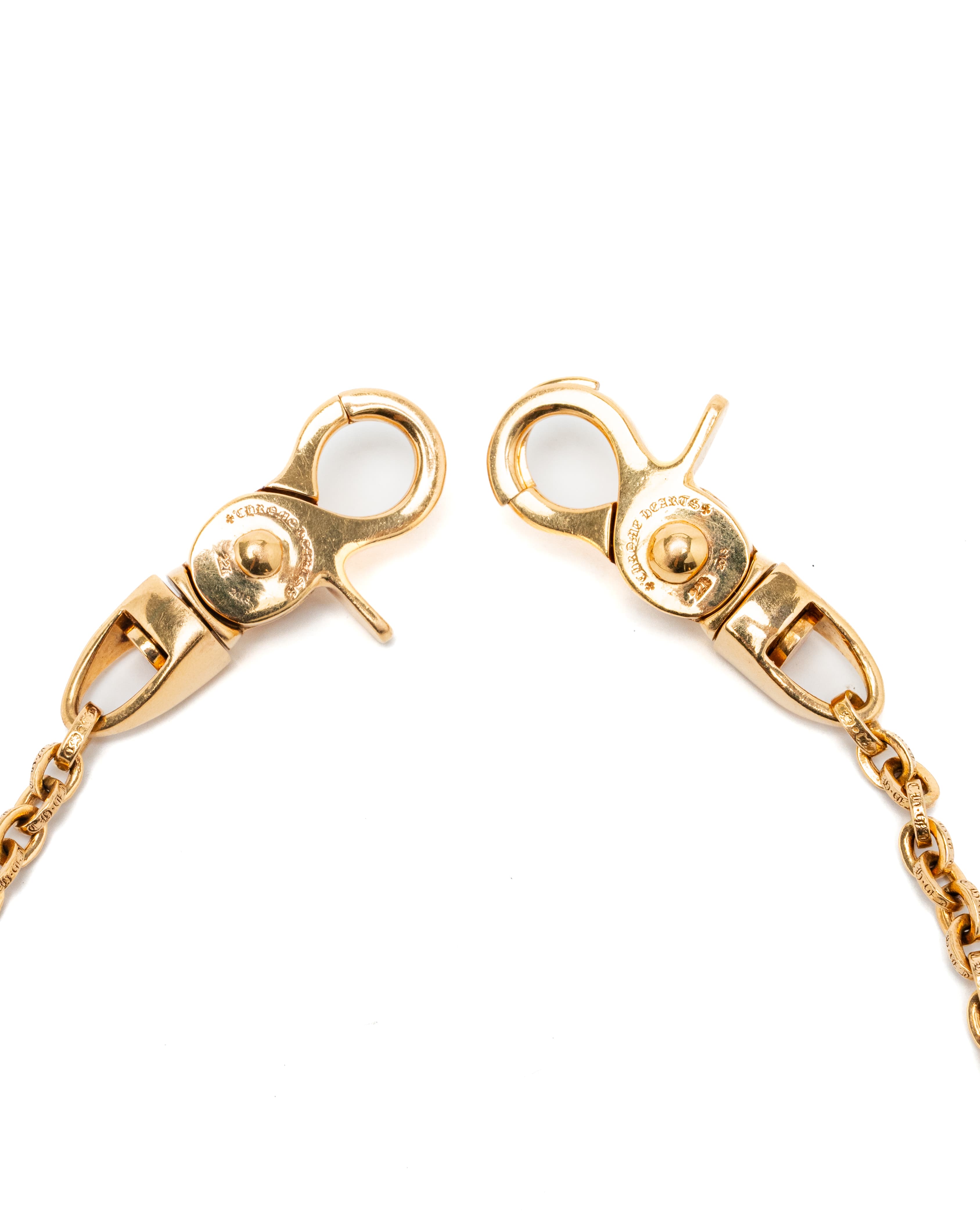 22k Yellow Gold Wallet Chain - image 3 - chain clasp
