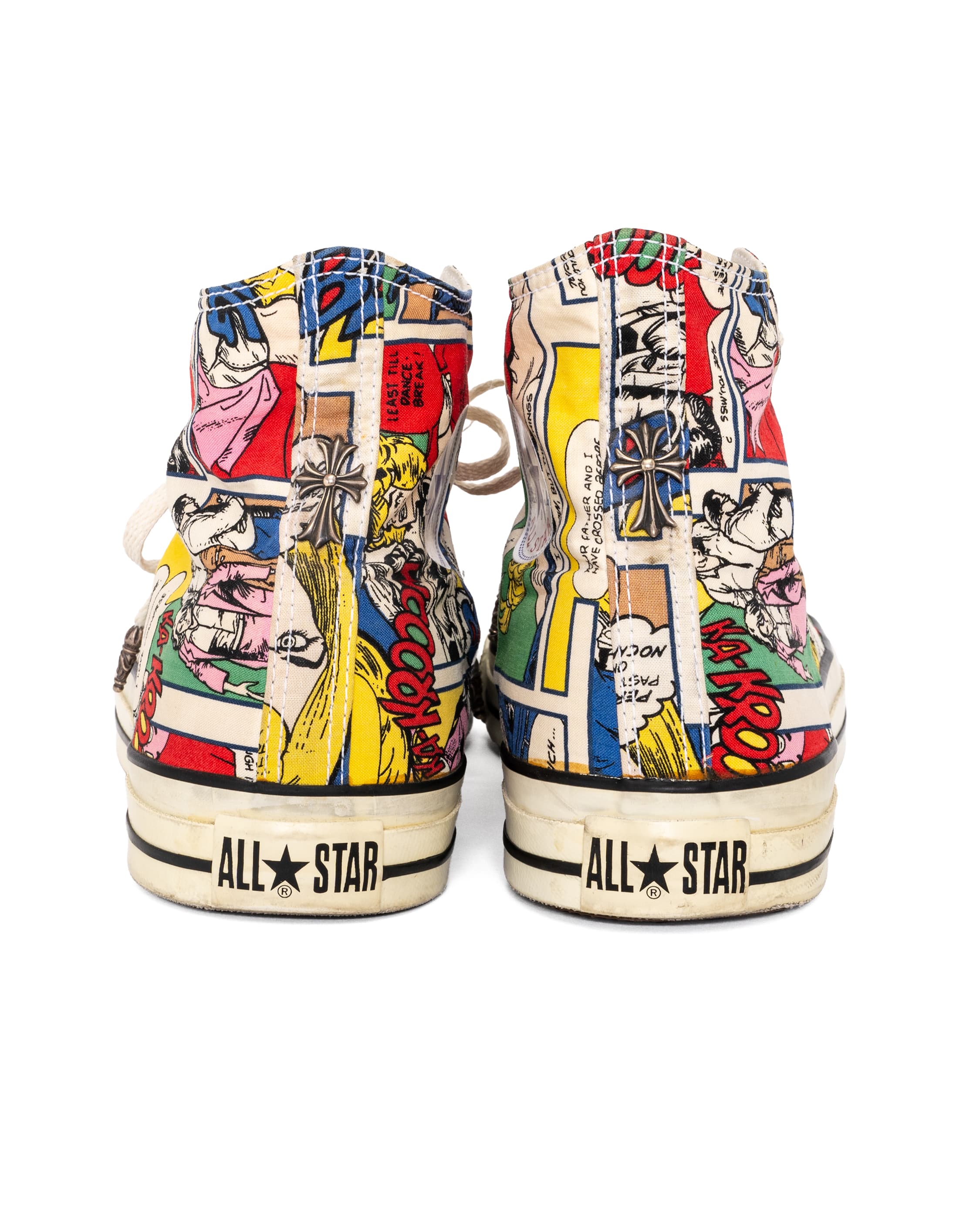 Converse Blue Star Patch All Star Hi Comic Sneaker - image 8 - back of sneakers