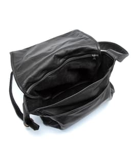 Boy Scout Fleur Mail Black Leather Bag - image 5 - bird's-eye view showing interior lining and base