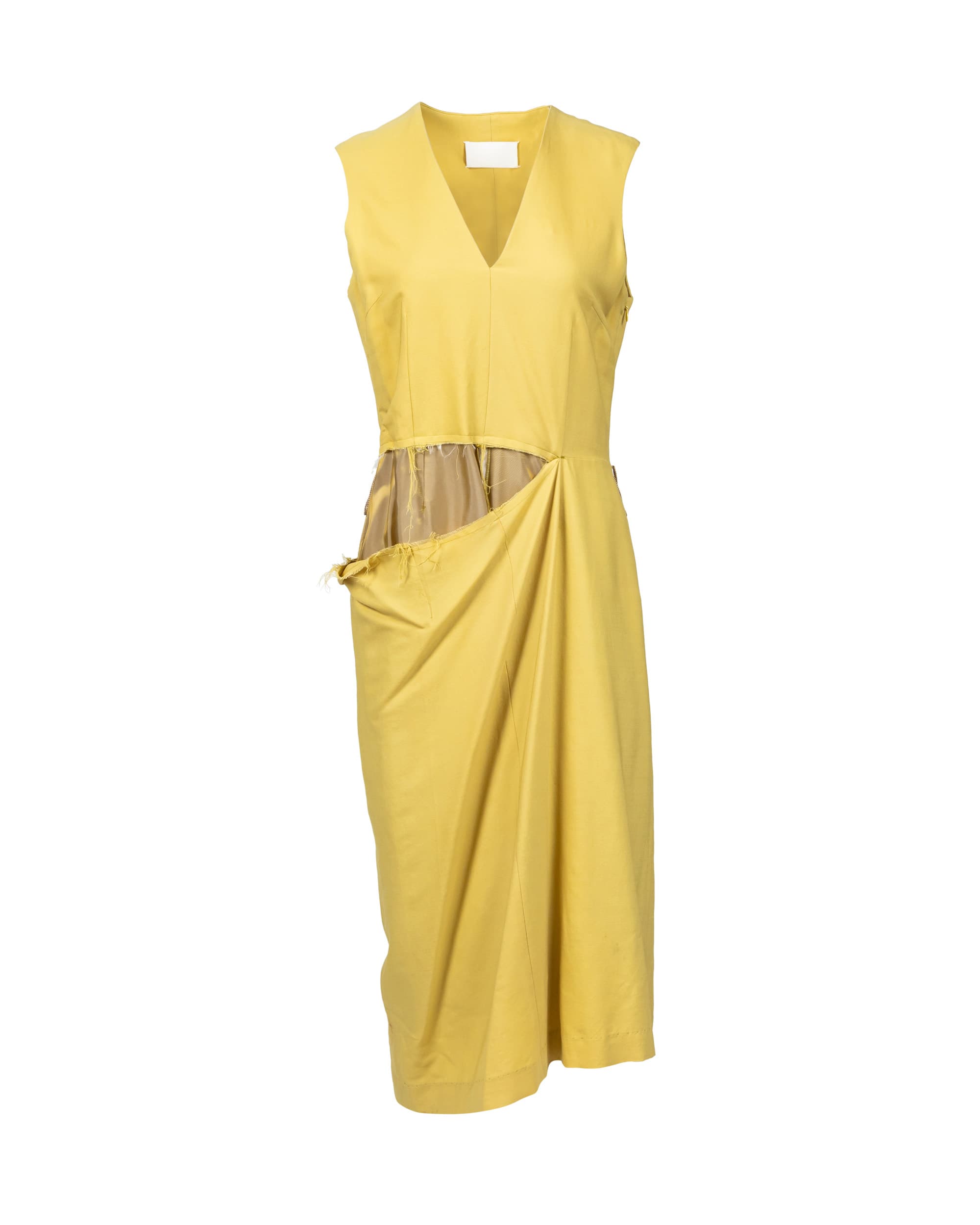 Yellow slashed dress - image 1